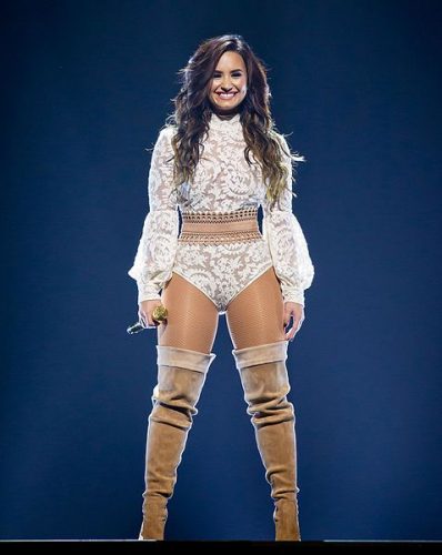 Demi Lovato on stage.
